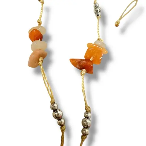 Free People  Get Lost Cord Pendant Necklace Brown Gold NEW Bohemian Choker