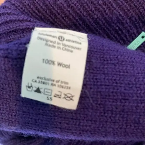 Lululemon  purple scarf made from 100% wool