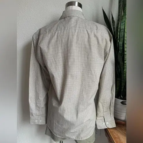 Vintage fall Gingham Sunflower Embroidered Blouse Cottagecore Button Down M Yellow Size M