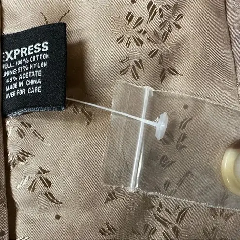 EXPRESS  Wide Wale Tan Corduroy Concealed Button Jacket Button Up CollarSize‎ 7/8 - Image 8