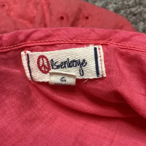 Lsenboye Eyelet Zipper Front Flowy Tank Top Size L