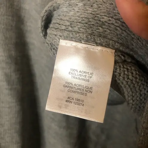 Lole Inverness Poncho Sweater Shawl Heather Grey OS