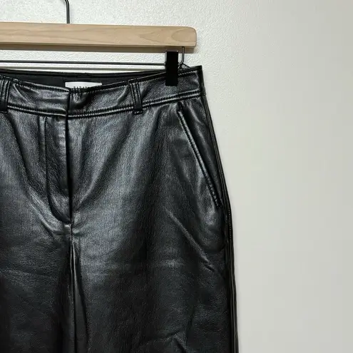 Babaton Aritzia Command Cropped Pant Super Soft Vegan Leather Stretch Black Sz 6