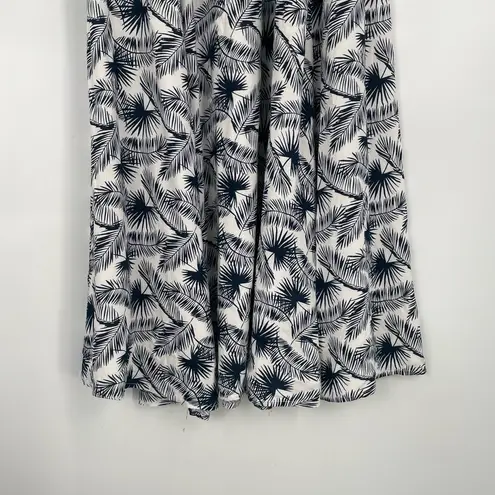 Lulus Trancoso White & Navy Blue Breezy Floral Side Slit Maxi Skirt Size XS