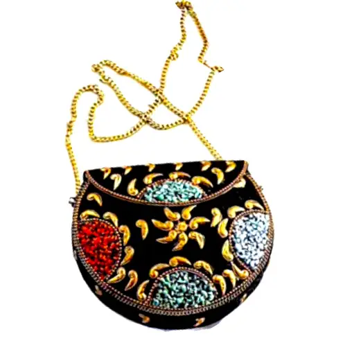 $229 Retail: New and Rare RAMLA “Nuit Étoilée” Mosaic Handbag Gold