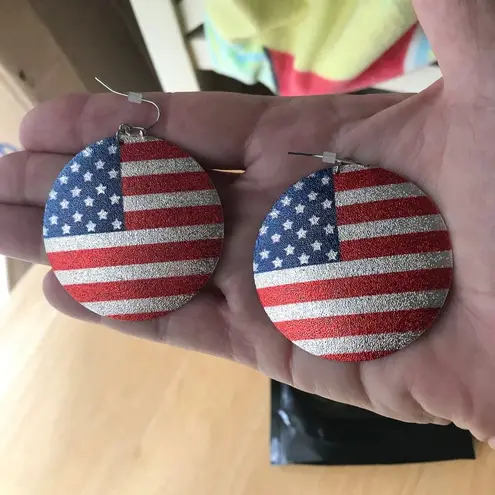 American Flag Earrings July 4 Veterans Memorial