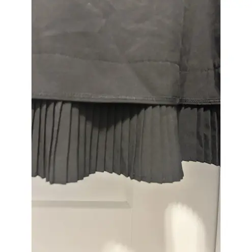 IBKUL Women’s Skort Solid Black Size Large Pleated Skirt Pockets Tennis Golf