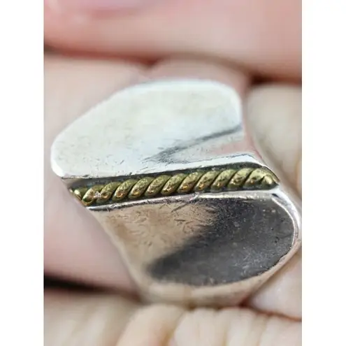 VINTAGE MEXICO BIG BOLD STERLING SILVER 925 RING SZ 7.25 SOUTHWEST RETRO
