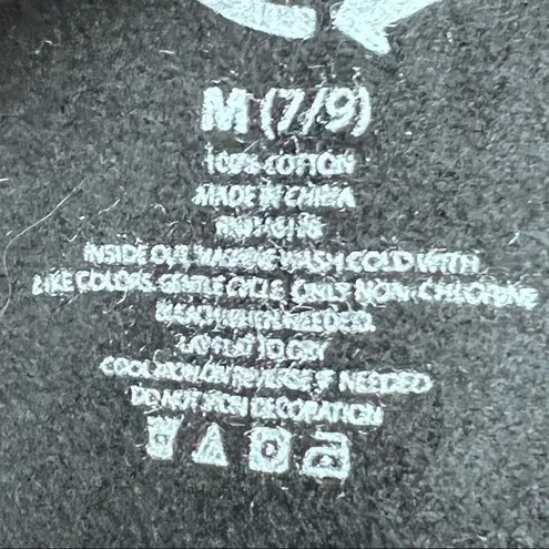 Project Karma Women's Black Long Sleeve Graphic Crew Neck Sweat Shirt Sz M