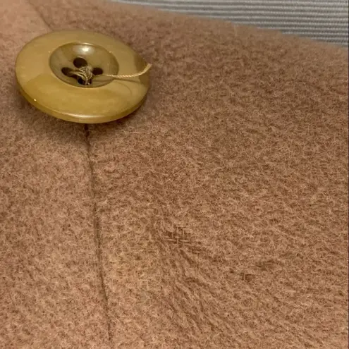 Vintage single button wool swing coat tan L Tan Size L