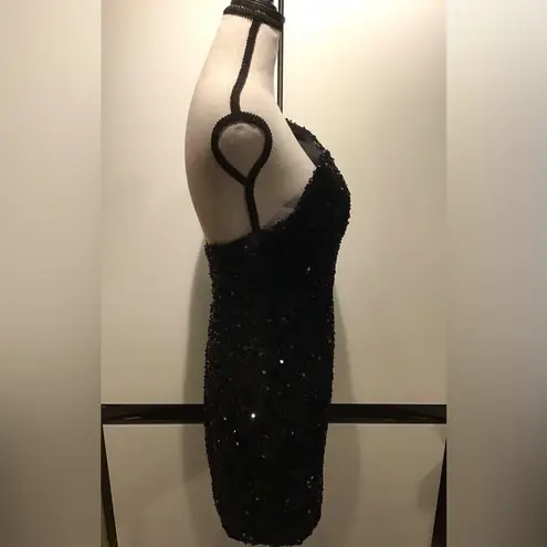 Women Elegant Evening Dresses Elegant Black Sequin One