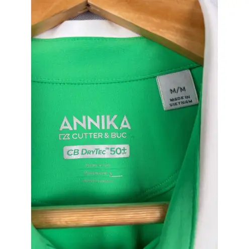 Annika Cutter & Buck Womens CB DryTec 50+ Green Polo Shirt M Size M