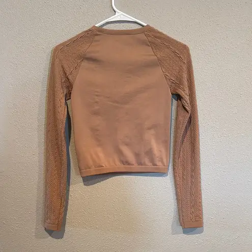 One Step Up Tan Fitted Sweater Brown Size undefined