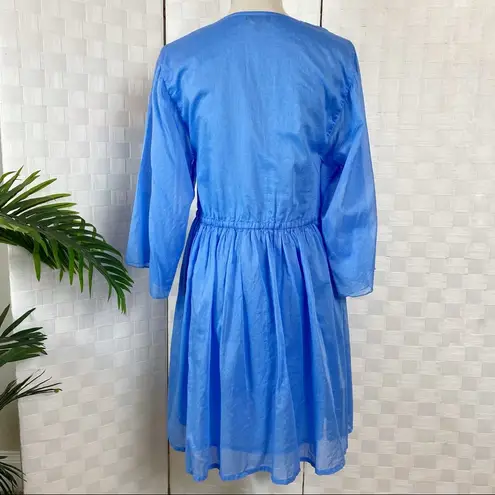 ATM Anthony Thomas Melillo Crincke Cotton Dress In Sky Size M