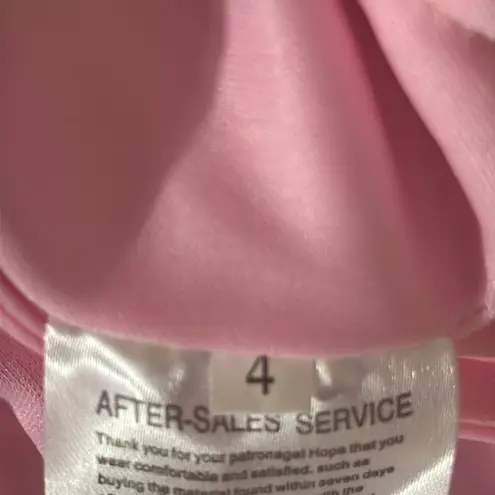 Women’s Pink Sequined Short Homecoming Party Dress Ruffle Hem CorsetBack Size 4