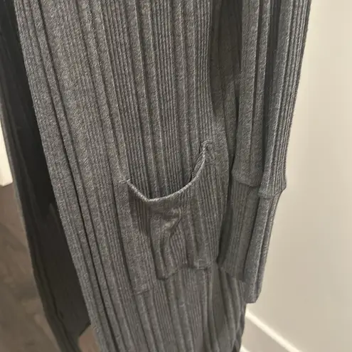 Evereve NWT Peyton Jensen Gray Open-Front Long Cardigan Sz M