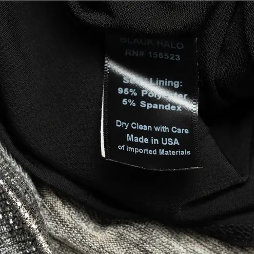 Black Halo - Iron Glow Metallic Long Sleeve Bodycon Dress