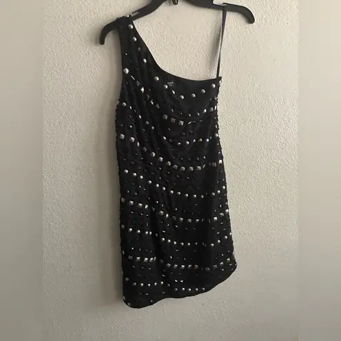 Warehouse Ladies Black Studded Beaded One