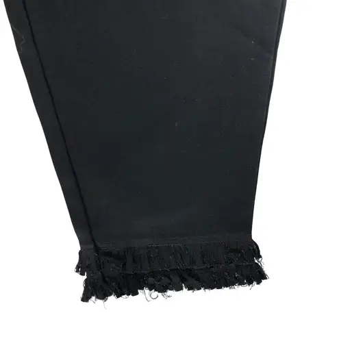 Alberto Makali Womens Pants Pull On Fringe Hem Pockets Stretch Black XL