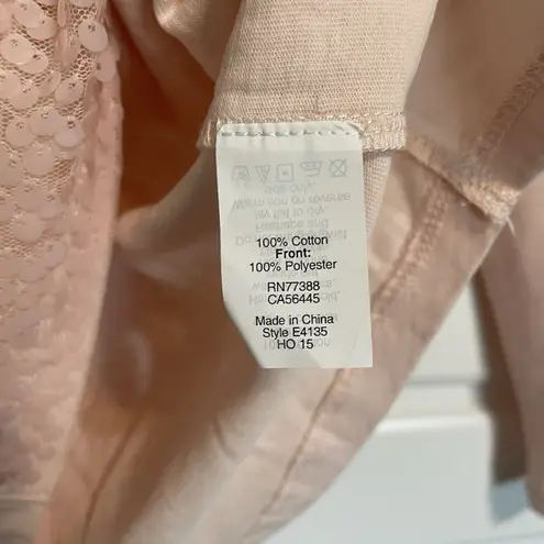 NWT J. Crew Women's XS Pink Sequin Long Sleeve Top Crewneck Casual Blouse