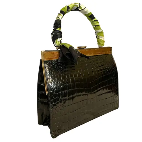 Vintage Genuine Alligator Black Top