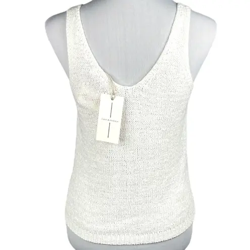 The Moon & Madison Striped Hearts Sleeveless Sweater White Rainbow Size Small