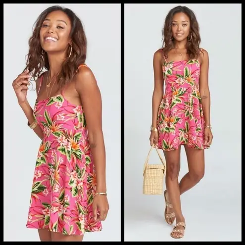 Show Me Your Mumu 💕💕 Arielle Tie-Back Mini Dress Truly Tropical Pebble M NWT