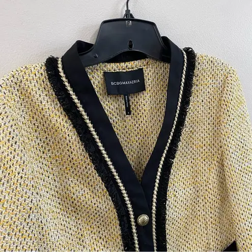 BCBGMAXAZRIA  | Tweed Button Up Blazer in Yellow Multicolor