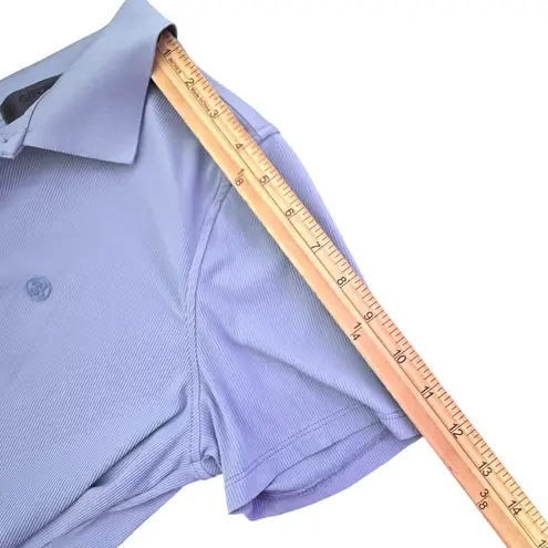 G/FORE Womens Tech Nylon Ribbed Golf Polo Size M Blue Performance Activewear Blue Size M