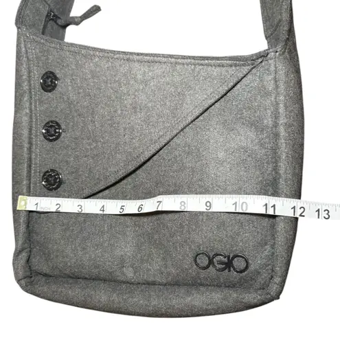 OGIO Charcoal Gray Shoulder Wool Messenger Bag Boho Casual Crossbody Everyday