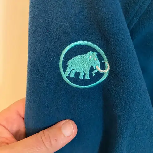 Mammut Swiss women’s fleece lined sweater / jacket. Teal. Size L Blue Size L