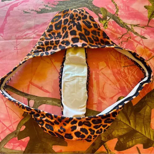 Seafolly sea molly leopard cheetah / animal print bikini bottoms cheeky high waisted thong with hygiene sticker (NEW with tags!!!)