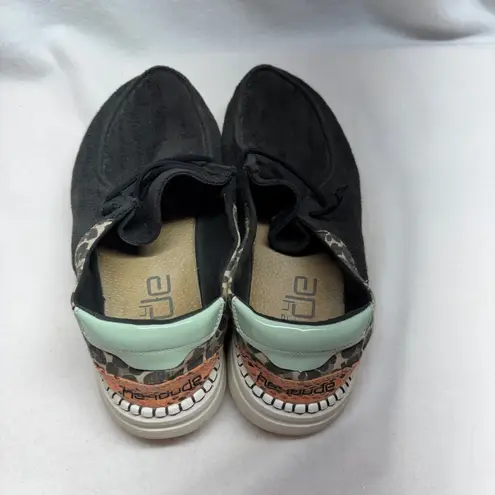 Hey Dude Wendy Rise Black Leopard Print Women's Shoes Size 11