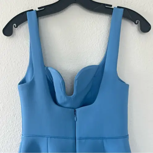 New ACLER Mahora Ruffled Sleeveless Midi Dress in Blue Size 2