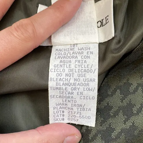 Danny & Nicole Vintage NY olive green houndstooth dress vest, size 10 tall