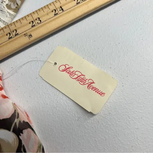 Natori Vintage Floral Semi Sheer Nightgown Dress Lace Detail Long Maxi Kimono S Pink