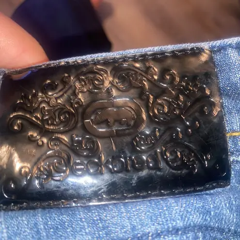 Ecko Red Denim Size 11 waist 32 Rhino Logo Rhinestone Pockets. Blue