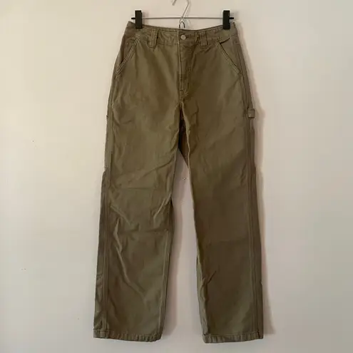 Tna Aritzia Tan Gray Carpenter Straight Leg Utility Pants Jeans Women's size 4