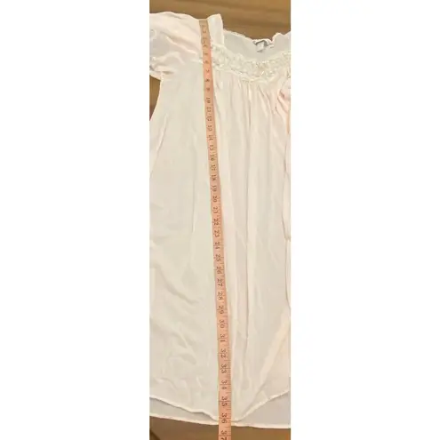 Vintage Pink Lace Nightgown Romantic Peignoir Sz Large Style Coquette Soft Girl