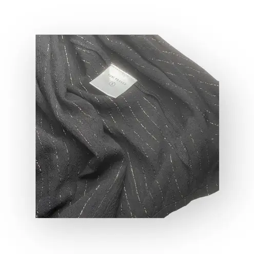 Tori Praver Swimwear š’€Bri Midi Metallic Lurex Thread Wrap Skirt š’€Black š’€Small