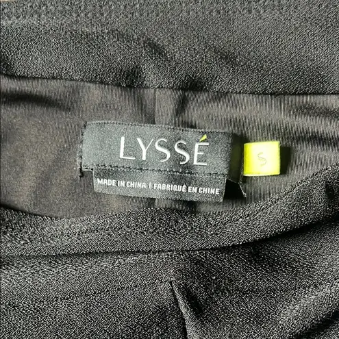 Lysse Black and Silver Wide Leg Pants with Metallic Trim