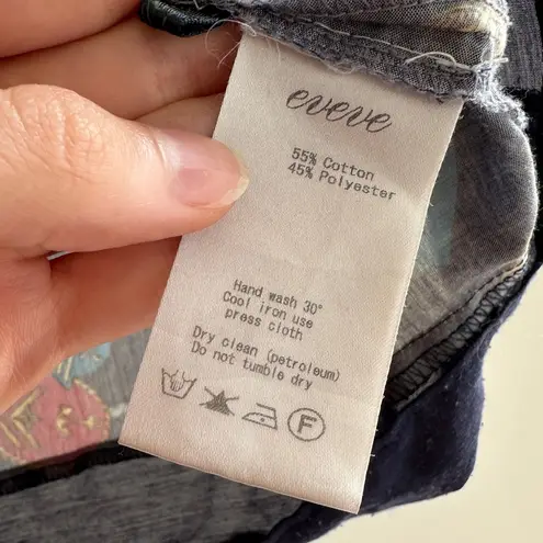 Eveve Nautical Print Blouse, Coastal Grandma Preppy Blouse, Navy Blue, Medium Blue