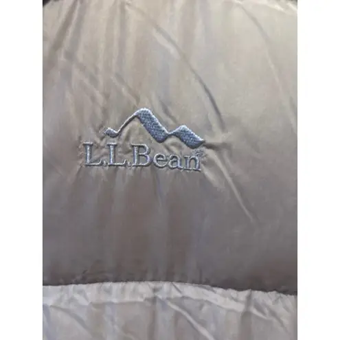 Vintage LLBean Puffer Vest Purple Down Insulated Full Zip Outdoor large Gray