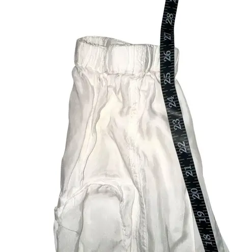 Johnny Was Ramble White Cupro Blend Jogger Pull-on Cargo Pants LARGE