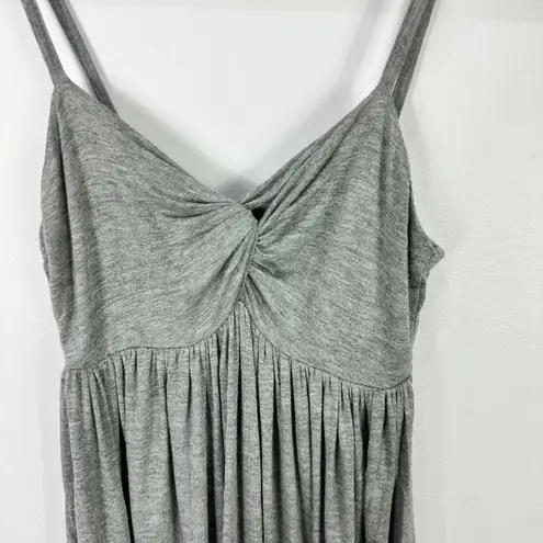 barney's new york CO-OP Barneys Babydoll Dress Womens XS Gray Ruched Minimalist Y2K Indie Chic