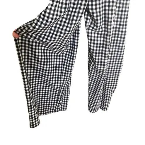 Polagram Black White Gingham Jumpsuit Overalls Size M Casual Cottagecore Style