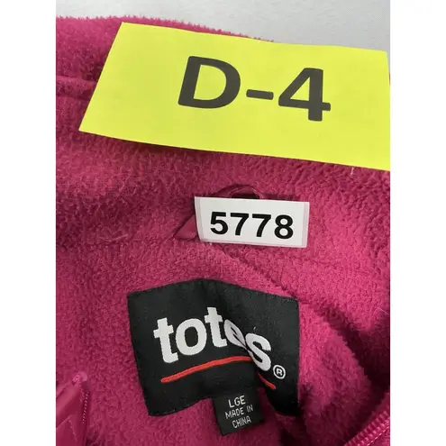 Womans Totes Windbreaker Large Pink Lined Removable Hood Full Zip