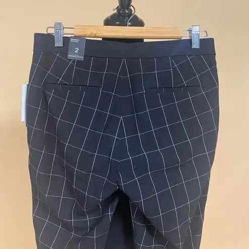 Amanda & Chelsea 🛍️ Black White Windowpane Modern Fit Ankle Slim Pants Size 2