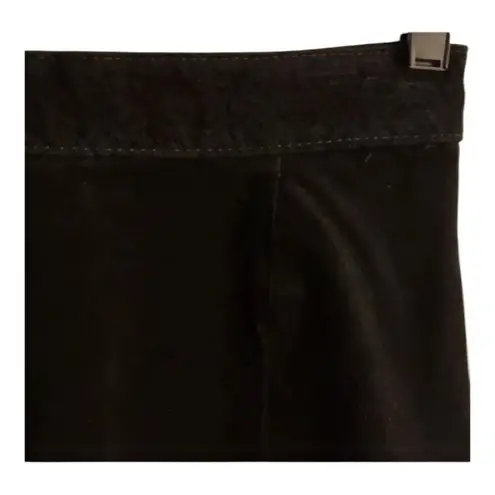 Paris Sport Club Black Suede Pencil Straight Skirt 7/8 Genuine Leather Lined