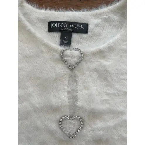 Chic White Fluffy Vest by Johnny Wujek